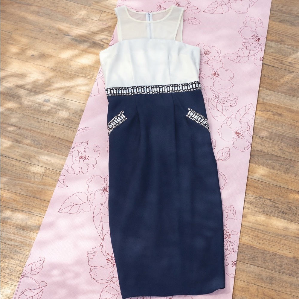 ✨ Little Mistress Crystal Embellished Midi Dress | Size 4